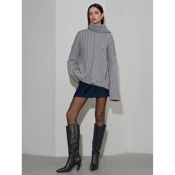 Womens Knee High Black Boots Square Toe Chunky Heel Wide Calf Tall Zipper Boots - Picture 5 of 8